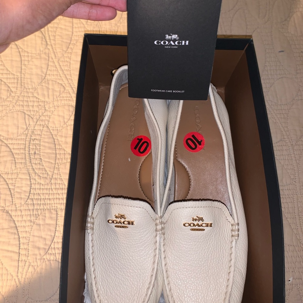 Coach White Loafer